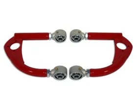 Spohn Bright Red 4130N Chrome Moly Tubular Adjustable Front Upper A-Arms w/ Del-Sphere Pivot Joints Chevrolet | Pontiac GM F-Body 1993-2002