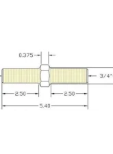 Spohn 4140 Chrome Moly 3/4"-16 RH Male x 3/4"-16 LH Male Double Adjuster                                     - 750-MM - Image 2