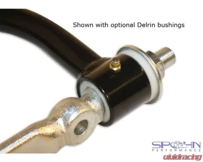 Spohn Gloss Black 4140 Chrome Moly Tubular Upper A-Arms Stock & Drop Spindles w/ Polyurethane Bushings GM G-Body 1978-1987 - 755B