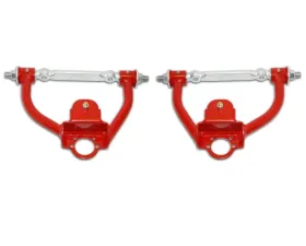 Spohn Bright Red 4140 Chrome Moly Tubular Upper A-Arms Tall Spindle Swap w/ Delrin Bushings GM G-Body 1978-1987