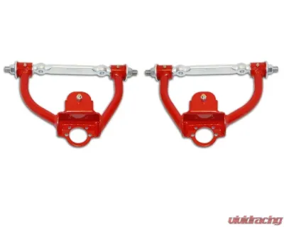 Spohn Bright Red 4140 Chrome Moly Tubular Upper A-Arms Tall Spindle Swap w/ Polyurethane Bushings GM G-Body 1978-1987 - 756R