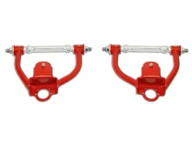 Spohn Bright Red 4140 Chrome Moly Tubular Upper A-Arms Stock & Drop Spindles w/ Delrin Bushings Chevrolet | GMC 1982-2003