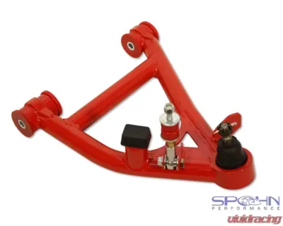 Spohn Gloss Black Tubular Front Lower A-Arms w/ Polyurethane Bushings - Factory Steering Chevrolet | Pontiac GM F-Body 1982-1992 - 781-FB