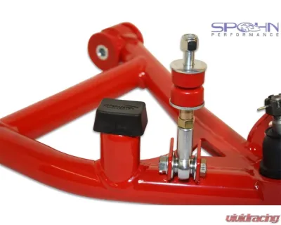 Spohn Gloss Black Tubular Front Lower A-Arms w/ Polyurethane Bushings - Factory Steering Chevrolet | Pontiac GM F-Body 1982-1992 - 781-FB