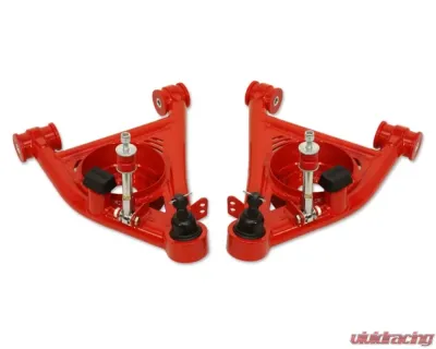 Spohn Gloss Black Tubular Front Lower A-Arms w/ Polyurethane Bushings - Pinto Manual Rack Chevrolet | Pontiac GM F-Body 1982-1992 - 782-FMRB