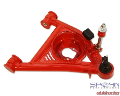 Spohn Gloss Black Tubular Front Lower A-Arms w/ Polyurethane Bushings - Pinto Manual Rack Chevrolet | Pontiac GM F-Body 1982-1992 - 782-FMRB