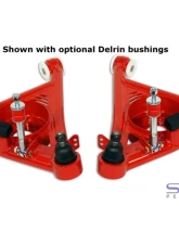 Spohn Gloss Black Tubular Front Lower A-Arms w/ Polyurethane Bushings - Pinto Manual Rack Chevrolet | Pontiac GM F-Body 1982-1992                                     - 782-FMRB - Image 15