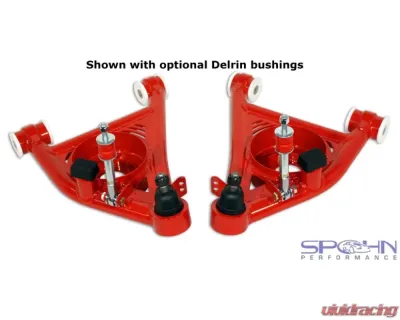 Spohn Gloss Black Tubular Front Lower A-Arms w/ Polyurethane Bushings GM G-Body 1978-1987 - 782-GB