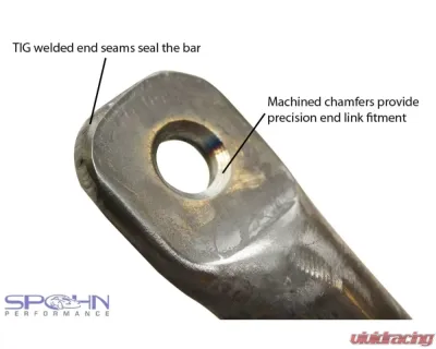 Spohn Gloss Black 4130N Chrome Moly 1-3/8" Diameter Tubular Front Sway Bar GM G-Body 1978-1987 - 925GT-FrontB