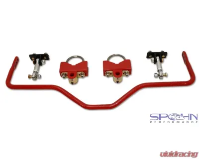 Spohn Gloss Black 4140 Chrome Moly 3.00" Rear Axle Tubes 1.375" Front & 0.875" Rear Sway Bars w/ Spherical End Links GM G-Body 1978-1987 - 925GT-PT-300B