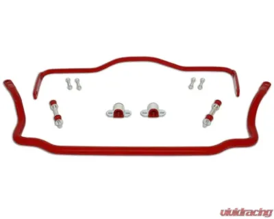 Spohn Bright Red 4140 Chrome Moly Solid Sway Bars Set GM A-Body 1964-1972 - 926AR