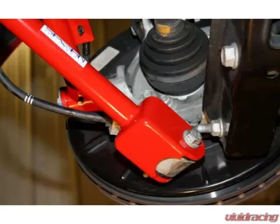 Spohn Bright Red Mild Steel Tubular Rear Trailing Arms w/ Polyurethane Bushings Chevrolet | Pontiac 2008-2015 - C10-201R