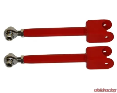 Spohn Bright Red 4130N Chrome Moly Tubular Rear Trailing Arms w/ Spherical Rod Ends Chevrolet | Pontiac 2008-2015 - C10-203-4130R