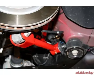 Spohn Bright Red 4130N Chrome Moly Tubular Rear Trailing Arms w/ Spherical Rod Ends Chevrolet | Pontiac 2008-2015 - C10-203-4130R