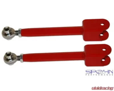Spohn Bright Red 4130N Chrome Moly Tubular Rear Trailing Arms w/ Spherical Rod Ends Chevrolet | Pontiac 2008-2015 - C10-203-4130R