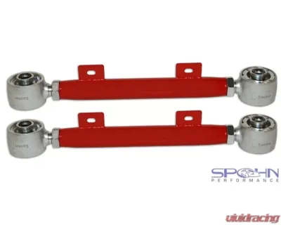 Spohn Bright Red 4130N Chrome Moly Tubular Rear Toe Links w/ Del-Sphere Pivot Joints Chevrolet | Pontiac 2008-2015 - C10-605-4130R