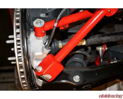 Spohn Bright Red 4130N Chrome Moly Tubular Rear Toe Links w/ Del-Sphere Pivot Joints Chevrolet | Pontiac 2008-2015 - C10-605-4130R