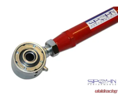 Spohn Bright Red 4130N Chrome Moly Adjustable Tubular Panhard Bar w/ Del-Sphere Pivot Joints - C105-4130R
