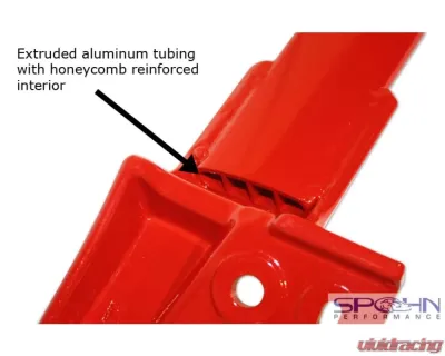 Spohn Bright Red 2 Point Strut Tower Brace w/ Lightweight Aluminum Chevrolet 2011+ - C11-964R