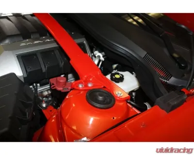 Spohn Bright Red 2 Point Strut Tower Brace w/ Lightweight Aluminum Chevrolet 2011+ - C11-964R