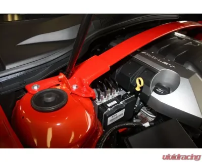 Spohn Bright Red 2 Point Strut Tower Brace w/ Lightweight Aluminum Chevrolet 2011+ - C11-964R