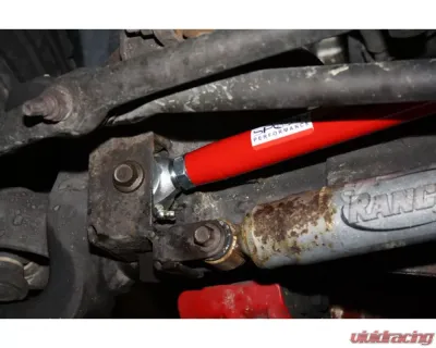 Spohn Bright Red Stock to 4.0" Lift Adjustable Front Track Bar Dodge Ram 1994-2002 - D94-02-TB-DSR