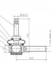 Spohn 7/16"-20 LH Threads Powerball Sway Bar End Link Ball Joint End                                     - ELBJ-4375LH-10MM - Image 2