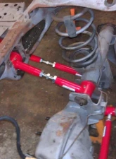 Spohn Bright Red 4130N Chrome Moly Tubular Adjustable Rear Lower Control Arms w/ Polyurethane Bushings Ford Galaxie 1965-1974                                     - FG-204-4130R - Image 3