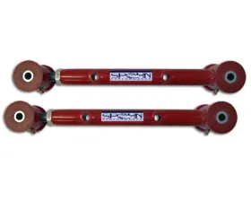 Spohn Bright Red Adjustable Rear Lower Control Arms w/ Polyurethane Bushings GM H-Body 1971-1980