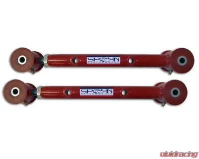 Spohn Bright Red Adjustable Rear Lower Control Arms w/ Polyurethane Bushings GM H-Body 1971-1980 - H-204R