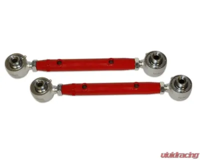 Spohn Bright Red Adjustable Rear Lower Control Arms w/ Del-Sphere Pivot Joints GM H-Body 1971-1980 - H-205R
