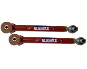 Spohn Bright Red Adjustable Rear Lower Control Arms w/ Poly / Spherical GM H-Body 1971-1980