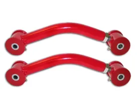 Spohn Bright Red Adjustable Rear Upper Control Arms w/ Polyurethane Bushings GM H-Body 1971-1974