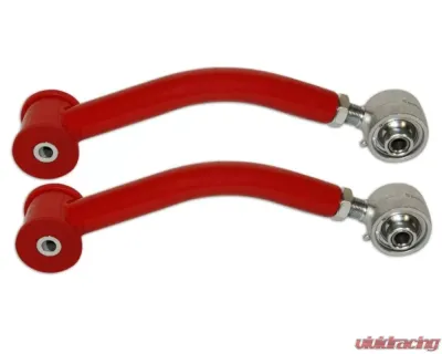 Spohn Bright Red Adjustable Rear Upper Control Arms w/ Poly / Del-Sphere Pivot Joints GM H-Body 1971-1974 - H-605R