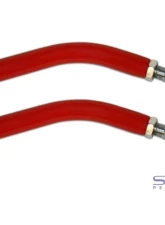 Spohn Bright Red Adjustable Rear Upper Control Arms w/ Poly / Del-Sphere Pivot Joints GM H-Body 1971-1974                                     - H-605R - Image 2
