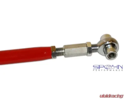 Spohn Bright Red 4130N Chrome Moly Tubular Adjustable Panhard Bar w/ Spherical/Poly Combo Ford Mustang 2005-2014 - M5-106-4130R