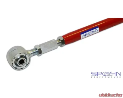 Spohn Bright Red 4130N Chrome Moly Tubular Adjustable Panhard Bar w/ Poly/Del-Sphere Pivot Joint Combo Ford Mustang 2005-2014 - M5-107-4130R