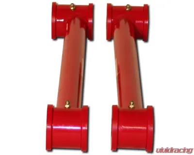 Spohn Bright Red 4130N Chrome Moly Tubular Rear Lower Control Arms w/ Polyurethane Bushings Ford Mustang 2005-2014 - M5-201-4130R