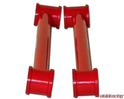 Spohn Bright Red 4130N Chrome Moly Tubular Rear Lower Control Arms w/ Polyurethane Bushings Ford Mustang 2005-2014 - M5-201-4130R