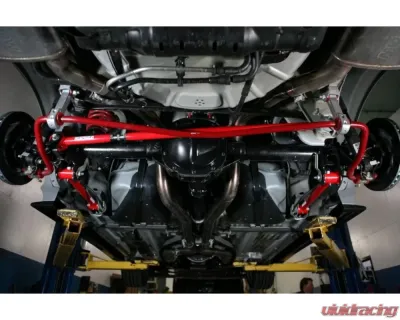 Spohn Bright Red 4130N Chrome Moly Tubular Rear Lower Control Arms w/ Polyurethane Bushings Ford Mustang 2005-2014 - M5-201-4130R