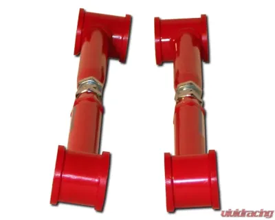 Spohn Bright Red 4130N Chrome Moly Tubular Adjustable Rear Lower Control Arms w/ Polyurethane Bushings Ford Mustang 2005-2014 - M5-204-4130R