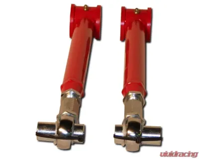 Spohn Bright Red 4130N Chrome Moly Tubular Adjustable Rear Lower Control Arms w/ Spherical/Poly Combo Ford Mustang 2005-2014 - M5-206-4130R