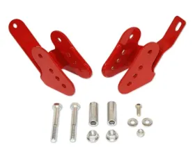 Spohn Bright Red Rear Lower Control Arm Relocation Brackets Ford Mustang 2005-2014