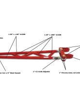 Spohn Bright Red Adjustable Pro-Series Crossmember Mounted Torque Arm GM F-Body Chevrolet | Pontiac 1982-1992                                     - TAR-PS-3R - Image 3