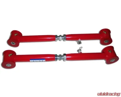 Spohn Bright Red Mild Steel Tubular Adjustable Rear Upper Control Arms Chevrolet | GMC 2002-2009 - TB-604R