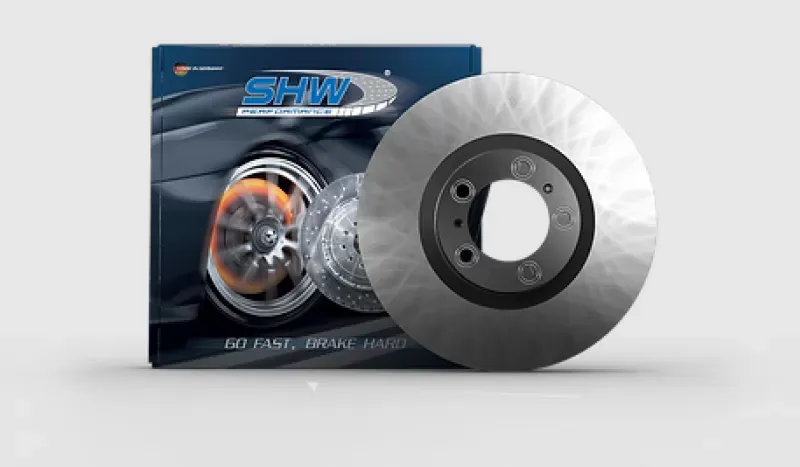 SHW Performance Rear Smooth Monobloc Brake Rotor Audi A8 Quattro 4.2L 2004-2010 - ARX34017