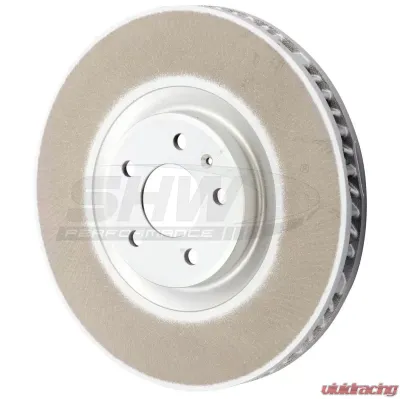 SHW Performance 18in Wheels Without Ceramic Brakes Left Front Smooth Monobloc Brake Rotor Porsche Macan GTS 3.0L 2017-2018 - PFL39523