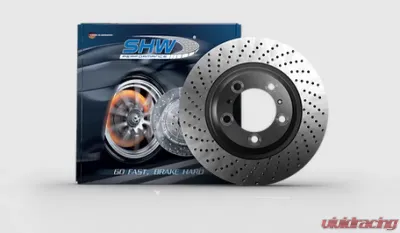 SHW Performance Right Front Cross-Drilled Monobloc Brake Rotor Porsche Boxster Limited Edition 2.7L 2008 - PFR39872