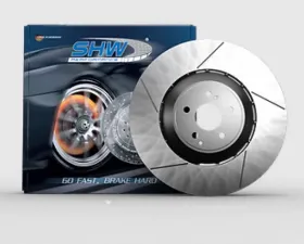 SHW Performance Right Front Slotted Lightweight Brake Rotor With 19in Wheels | Perf Package Porsche Macan Turbo 3.6L 2015-2018