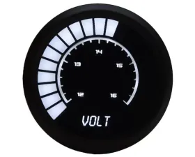 Intellitronix 2 1/16" 12 to 16 Volts Black Bezel Analog Bargraph Voltmeter